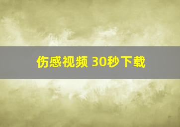 伤感视频 30秒下载